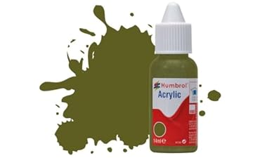 Humbrol Model Paint - DB0150 No 150 Forest Green - Matt (14ml), Acrylic Paints for Models, Plastic, Metal, Wood, Glass, Ceramics and More, Acrylic Touch Up Paint - Hobby Paint Bottle for Craft Kits