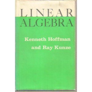 Hardcover Linear Algebra - FIRST EDITION 1961 Book