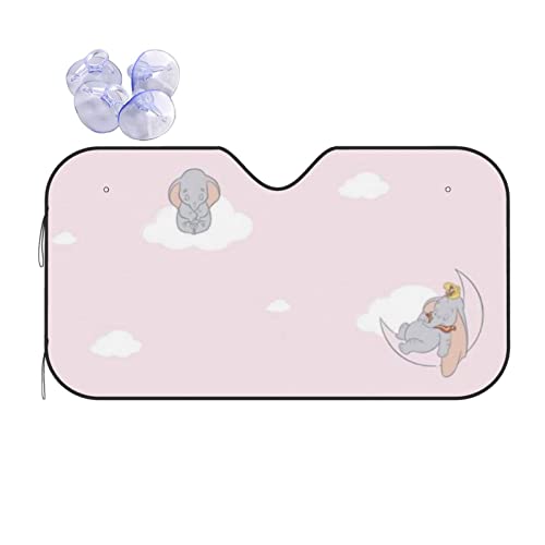 車用品デ ィズニー ダンボ かわいい アニメ サンシェード 車フロントガラス用サンシェード 吸盤式 車用品 遮光 遮熱 日よけ 日除け 高温隔離 130x70cm