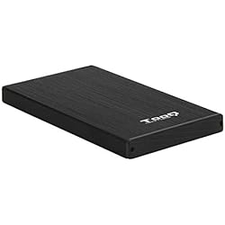 TooQ TQE-2527B - Carcasa para discos duros HDD de 2.5´´, (SATA I/II/III de hasta 9.5 mm de alto, USB 3.0), aluminio, indicador LED, color negro, 50 grs.