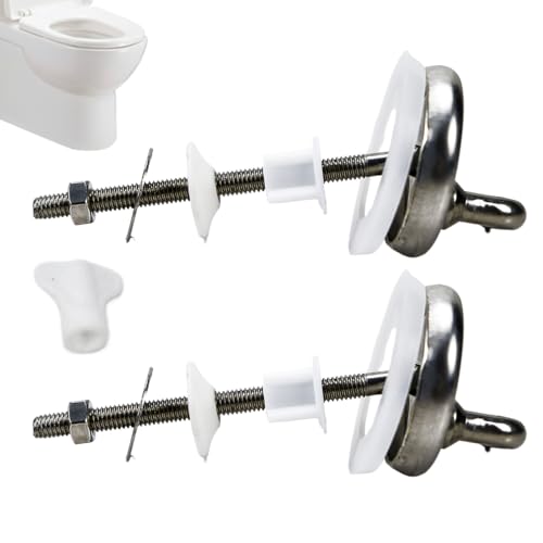 Bisagras de repuesto para tapa de inodoro – Kit de fijación estándar de cubierta de asiento de inodoro para hoteles, conectores universales de aleación de zinc con tornillos, kit de reparación