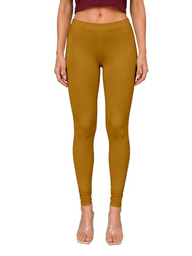 Image of TRENDMALLS Women's Microfiber Elastane Stretch Soft Churidar Length Leggings with Ultrasoft Waistband