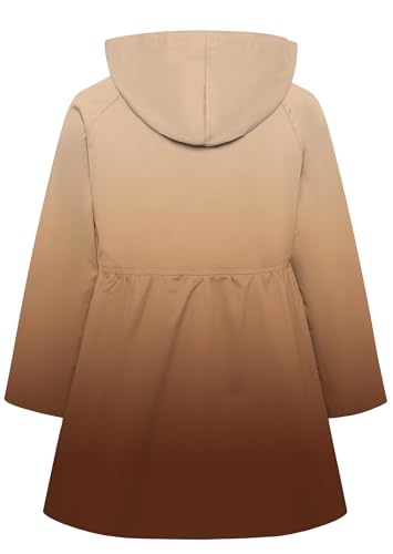 Image of Betusline Girl's Single Breasted Trench Coat Hooded Dress Coat Outerwear, 2-14 Years