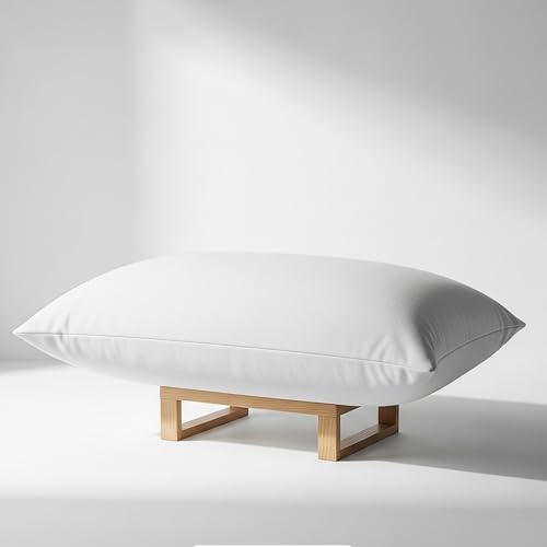 Image of YRM Bedding's - Egyptian Cotton 600TC Pillow Cover | Premium Pillowcases | Luxury Bedding-Export Collection | High Thread Count Durable & Breathable Covers - White | [16''x26''] Inches