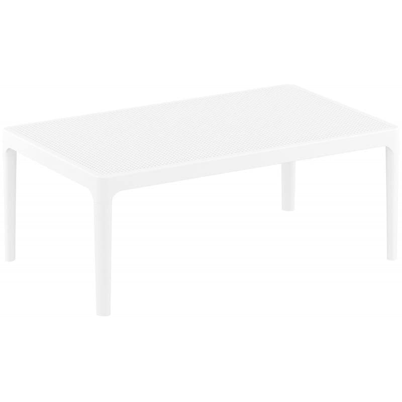 Compamia Sky Patio Coffee Table in White, Commercial Grade