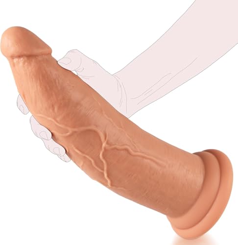 30 * 7.4cm Riesen Dicker Dildo mit Kleiner Eichel und Dickem Schaft, XXL Dildo mit Starker Saugnapf, Anal Silikon Dildo Big Penis Sexspielzeug für Vaginal-G-Punkt und Analspiele Gay Männer Frauen