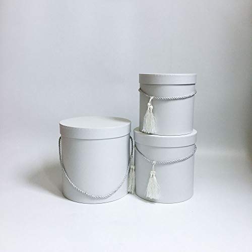 [USA-SALES] Premium Quality Round Flower Box, with Tassel, Gift Boxes for Luxury Flower