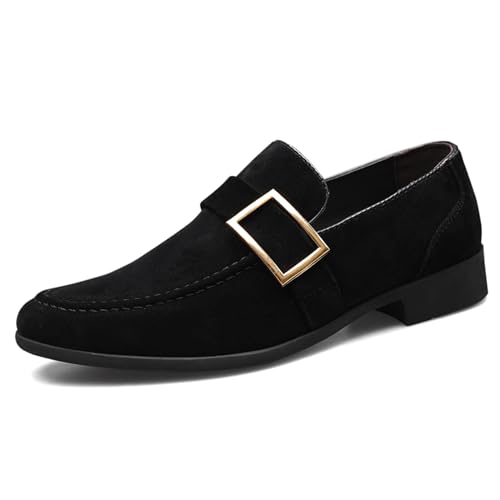 Men's Suede Leather Penny Loafers Slip On Casual Business Dress Shoes Classic Comfortable Driving Moccasins