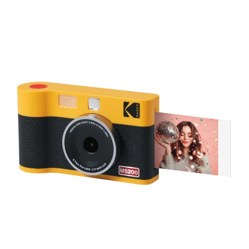 Image of KODAK Mini Shot 2 ERA 4PASS 2-in-1 Instant Camera and Photo Printer (Yellow, Camera + 8 Sheets)