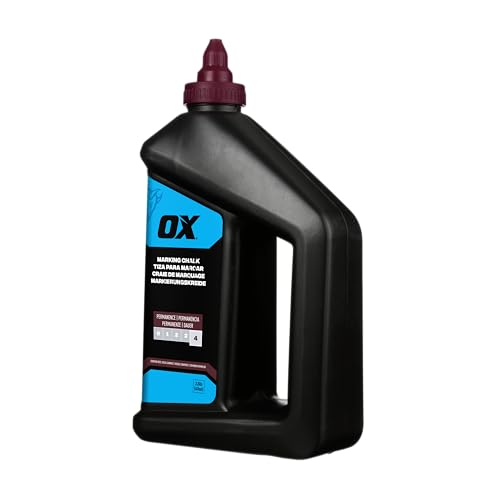 OX Chalk Line Powder Red 2.5 lbs - Permanent Chalk Refill