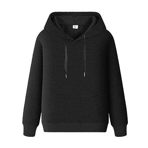 Men Hoodie Sweatshirt Casual Solid Color Hooded Sweater No Pockets Top Color Hoodie Men4