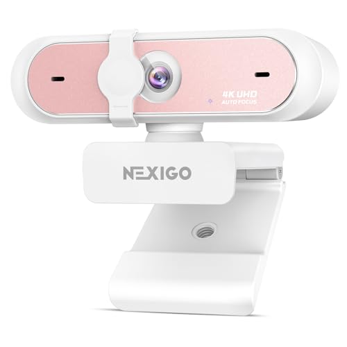 NexiGo N660P Pro 4K Webcam with Distortion-Free Lens, 1080p 60 fps Autofocus USB Streaming Camera,...