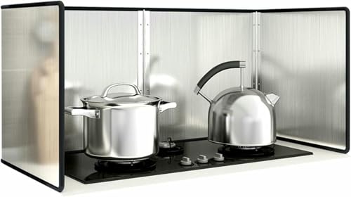 Protector antisalpicaduras de acero inoxidable plegable para cocina y estufas