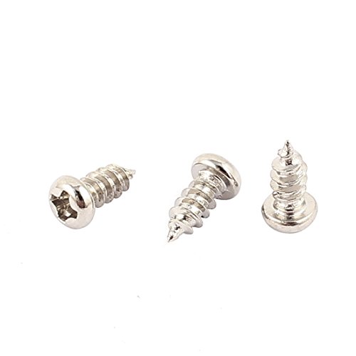 uxcell 100 tornillos autorroscantes M2.5x6mm acero inoxidable miniatura 2