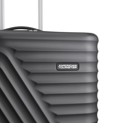 Image of American Tourister Travix | Check-in Trolley Bag (77 cm) | 360 8 Wheel Travel Luggage | Hard Case Polycarbonate Suitcase | Recessed Combination Lock | Grey