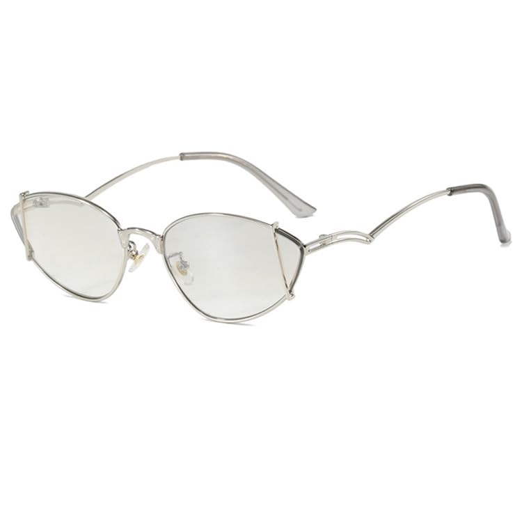bullabulling Fashion Small Cat Eye Sunglasses For Women Vintage Metal Frames Shades Men Sun Glasses Y2k Punk Eyeglasses