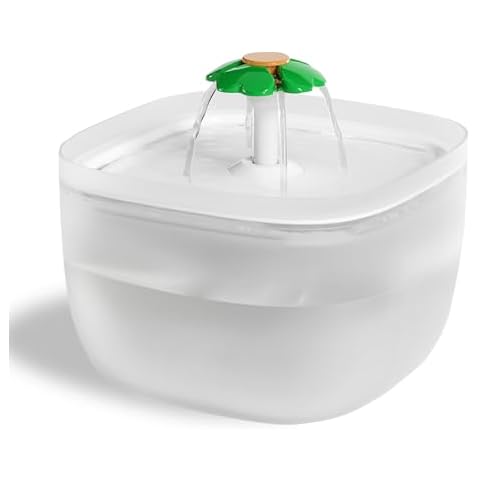 Lychee Cat Water Fountain, Automatic Pet Water Fountain for Drinking with Light,2L/67oz Drinking Fountain for Cat and Small Dog,Easy to Clean Cover
