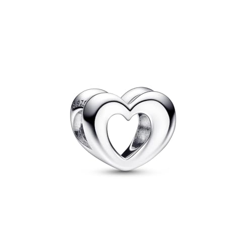PANDORA Ciondolo Moments in argento Sterling a forma di cuore aperto