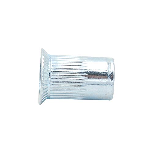 100x Rivet Nut Nutsert Threaded Steel Zinc Plated Countersunk Head Knurled Body M3 M4 M5 M6 M8 M10 M12 (M8)