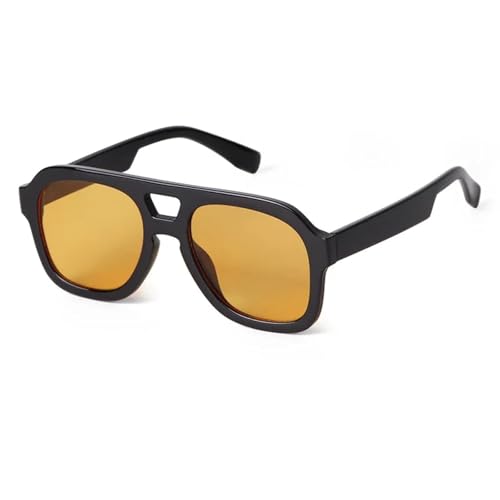 Lunettes de soleil à double pont pour femme et homme avec verres teintés UV
