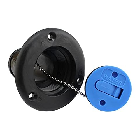 UxradG RV Water Tank Cover Water Filler Cap, Deck Water Filler Cap Fill Tank for 1/2 inch Fresh Water Fill Hatch Inlet RV Trailer Camper Motorhome Trailer Caravan (38mm)(Water tank cover,Black) Cover