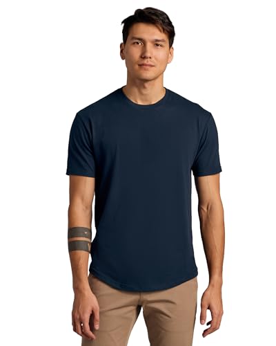 True Classic Mens Curved Hem T Shirt – Hipster Shirts for Men, Lo...