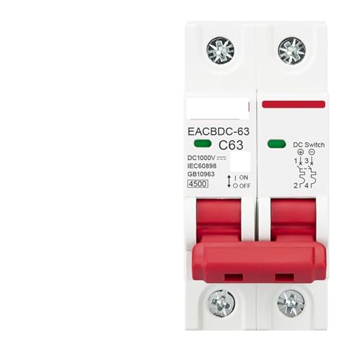 Disjoncteur solaire 2P DC 1000V 50A pour protection de circuit photovoltaïque