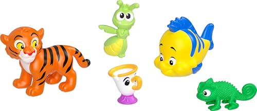 Disney Princesses Princesses and Friends Set of 5 Articulated Mini Dolls with Removable Skirt or Trousers and 5 Friends Figures, Inspired by Disney Movies, JBL33