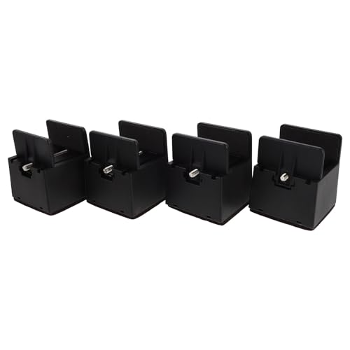 iplusmile Elevadores para Patas de Muebles Ajustables 50 MM Base Antideslizante Fieltro 4 Unidades Negras para Escritorio Sofá y Mesa Soporte Estable y Protección de Suelos Delicados