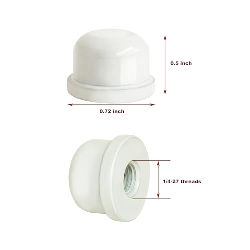 Image of GY & CK Lamp Finials Lampshade finial Tops for Lamp Shade Harp Lamp Finial Knob Lamp Parts and Lighting Accessories Finial 4 Pack (White)