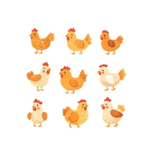 Vinilos decorativos de pared con animales tiernos, 9 piezas