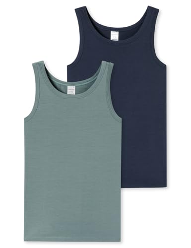 Schiesser Jungen 2 Pack Unterwäsche Unterhemd - 95/5 Organic Bio...