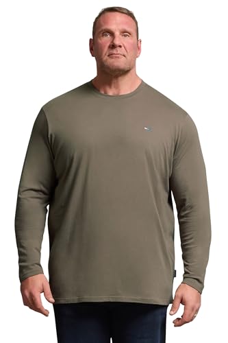 BadRhino Big & Tall Core Long Sleeve T-Shirt - Men's - Plus Size Curve Brown