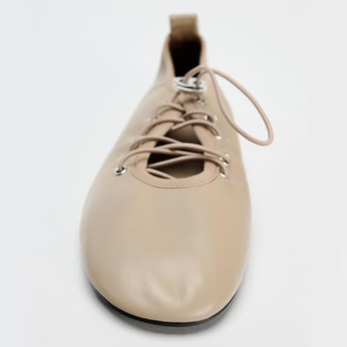 Women's Faux Leather Ballet Flats All-Match Fashion Rounded Toe Comfortable Flat Shoes Party Dress Walking Shoes4