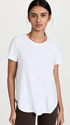 Beyond Yoga Women's On The Down Low Tee, Cloud White, M #TOP1