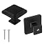 Knob Square Black