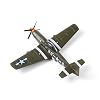 NUOTIE P51-D Mustang 1/72 Metal Airplane Model Kit with Stand WWII Old Crow Diecast Alloy Vintage Combat Plane Prebuild Military Aircraft Collection for Display or Gift (Bud Anderson)