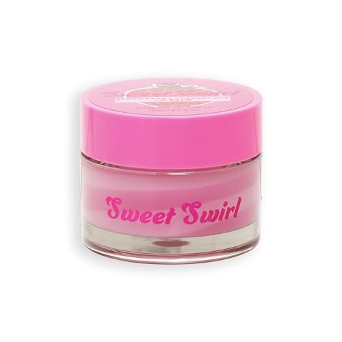 I Heart Revolution Sweet Swirl Lip Balm, Bálsamo Labial Hidratante Nocturno con Aroma Dulce, Vegano y Libre de Crueldad, Tarta de Fresa