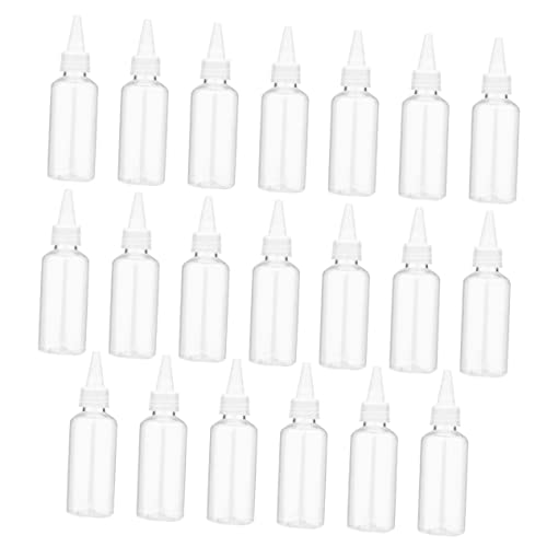 Didiseaon 30pcs Pigment Dispenser Bottles 60ml Plastic Empty Containers Sample Bottles Pointed Tip