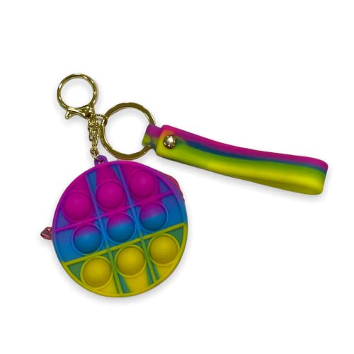 Image of AUGEN Cute Pop It Coin Purse Pouch Keychain For Gifting With Key Ring Anti-Rust (Pack Of 1)