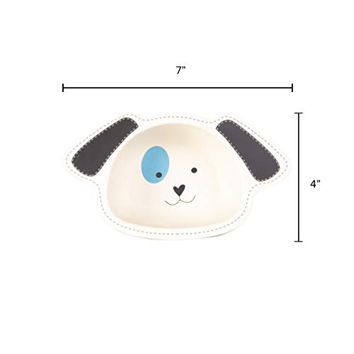 image for Bamboozle Tiny Footprint Kids Bamboo Dinnerware Set, Plate, Cup, Bowl 