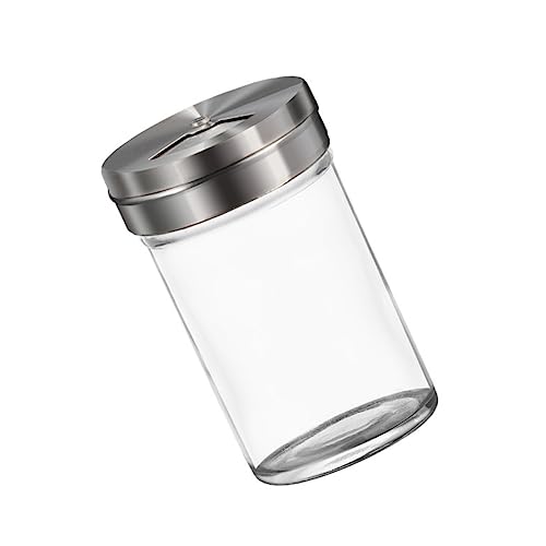Sosoport 3Piezas Vidrio de Especias Extraíble Almacenamiento de Sal y Pimienta Cocina y Barbacoa Material Duradero