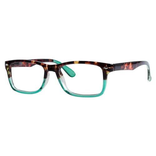 Image of Eyekepper Classic Vintage Style Reading Glasses Tortoise /Green +2.50