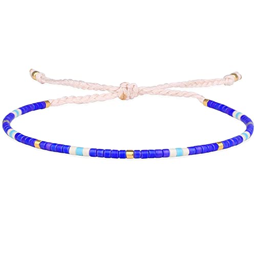 Image of KELITCH Boho Women Crystal Shell Beaded Friendship Bracelets Handmade Strand Bracelet Bangles Jewelry