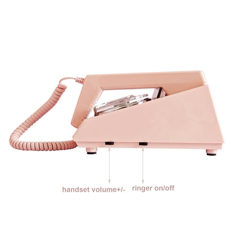 Téléphone à l'ancienne mode rose avec finitions haut de gamme - 6