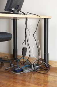 Organizador de cables Electriduct Cable-Safe para escritorio, solución de gestión de cables con fijación mediante tornillos miniatura 4