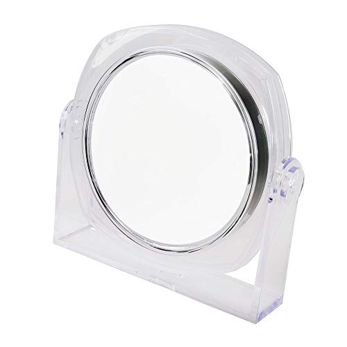 Rucci Clear Vanity Mirror, 1X/10X M821 Mirror Clear Acrylic 6.5 Inch (Pack of 1)