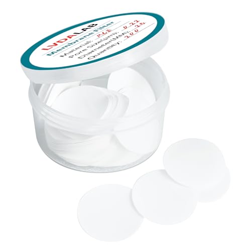 Image of 200Pcs /Pack MCE Membrane Filters, Round Mixed Cellulose Esters Lab Filter Paper, Hydrophilic Filter Paper 0.22m Pore Size, 25mm Diameter,Non Sterile