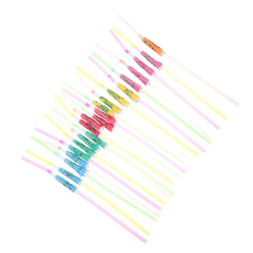 Pitillos desechables con sombrilla 24 cm 50 piezas coloridos miniatura 1