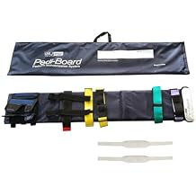 LINE2design EMS Pediatric Spinal Immobilization Board - Medical Stretcher Pedi-Board Head Harness System EMS Supplies - MRI Compatible with Heavy Duty Nylon Cover